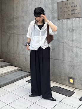 「リラックスパンツ」｜YURIさん（レディース・163cm）の夏コーディネート