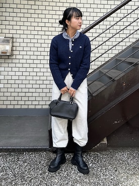 「ブーツスタイル」｜「アイテム（スウェットパンツ）」を使った、YURIさん（レディース・163cm）の秋コーディネート
