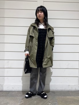 「ミリタリーコーデ」｜「アイテム（ブルゾン）」を使った、YURIさん（レディース・163cm）の秋コーディネート
