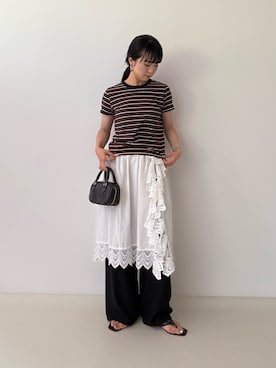 「秋」｜YURIさん（レディース・163cm）の夏コーディネート