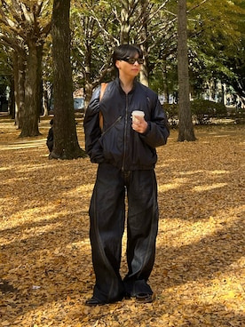 「アイテム（デニムパンツ）」を使った、まさき選手さん（メンズ・173cm）の秋コーディネート