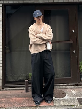 「アイテム（カーディガン/ボレロ）」を使った、まさき選手さん（メンズ・173cm）の秋コーディネート