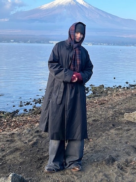 「アイテム（ニットキャップ/ビーニー）」を使った、まさき選手さん（メンズ・173cm）の秋コーディネート