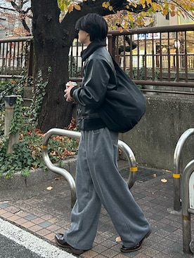 「アイテム（スウェットパンツ）」を使った、まさき選手さん（メンズ・173cm）の冬コーディネート