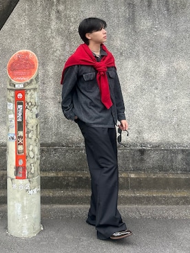 「アイテム（ローファー）」を使った、まさき選手さん（メンズ・173cm）の秋コーディネート