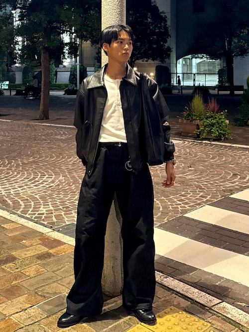 「SADDLERS(サドラーズ)の【Saddler's/サドラーズ】レザーメッシュベルト(ベルト)」を使った、KAMMAさん(メンズ・178cm)の秋コーディネート