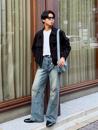 「VICTIM（ヴィクティム）のVICTIM ヴィクティム / SHORT JACKET 圧縮フラノショートブルゾン / VTM-25-O-106（ブルゾン）」を使った、KAMMAさん（メンズ・178cm）の秋コーディネート