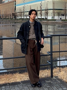 「COS（コス）のアイテム」を使った、KAMMAさん（メンズ・178cm）の冬コーディネート