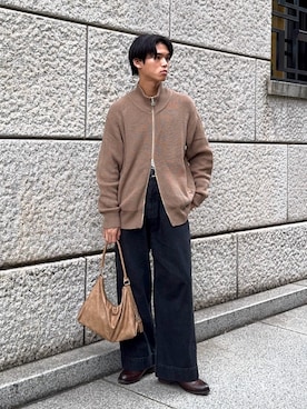 「アイテム（ベルト）」を使った、KAMMAさん（メンズ・178cm）の秋コーディネート