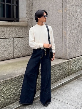「アイテム（サングラス）」を使った、KAMMAさん（メンズ・178cm）の秋コーディネート