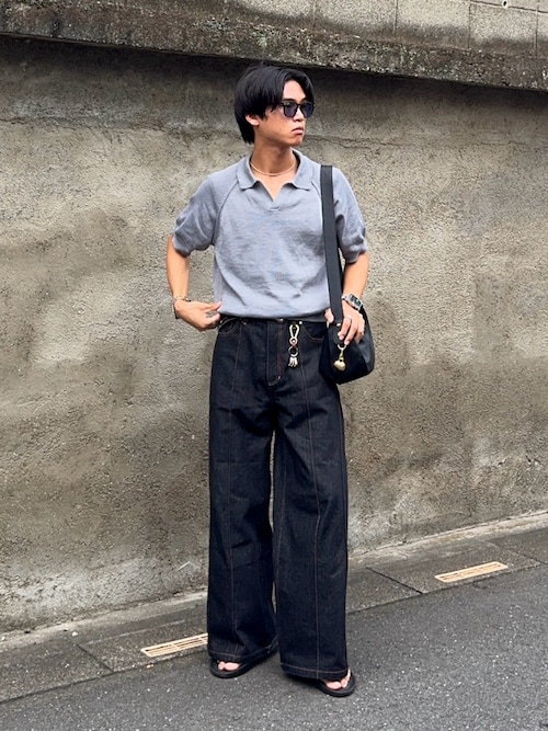 【LURAKU】dry touch knit polo shirt / ドライタッチニットポロシャツ