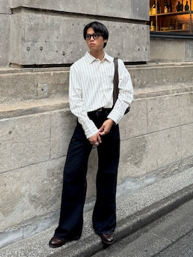 「EARLE（アール）のアイテム」を使った、KAMMAさん（メンズ・178cm）の秋コーディネート