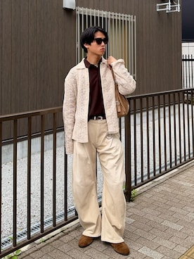 「CONZ（コンズ）のアイテム」を使った、KAMMAさん（メンズ・178cm）の春コーディネート