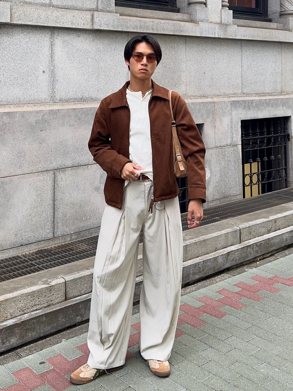 LURAKU シンセティックスエードジップジャケット 【タグ付き】 LURAKU】Synthetic Suede Zip Jacket / LURAKU シンセティックスエード
