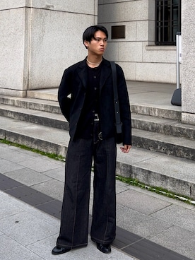 「DNSR（ディーエヌエスアール）のアイテム」を使った、KAMMAさん（メンズ・178cm）の春コーディネート