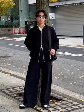 「アイテム（ハンドバッグ）」を使った、KAMMAさん（メンズ・178cm）の冬コーディネート