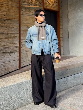 「アイテム（バッグ）」を使った、KAMMAさん（メンズ・178cm）の冬コーディネート