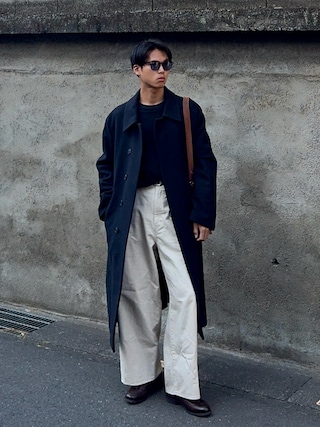 「BRICK & SONS（ブリックアンドサンズ）のリラックスラグランスリーブニット（ニット/セーター）」を使った、KAMMAさん（メンズ・178cm）の春コーディネート