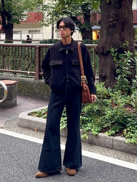 「アイテム（メガネ）」を使った、KAMMAさん（メンズ・178cm・20代）の秋コーディネート