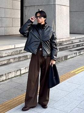 「アイテム（バッグ）」を使った、KAMMAさん（メンズ・178cm）の冬コーディネート