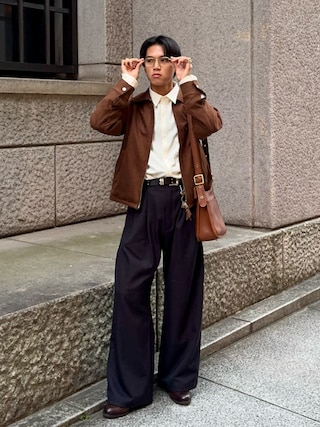 LURAKU】Synthetic Suede Zip Jacket / LURAKU シンセティックスエード