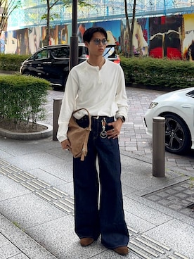 「VICTIM（ヴィクティム）のアイテム」を使った、KAMMAさん（メンズ・178cm）の夏コーディネート