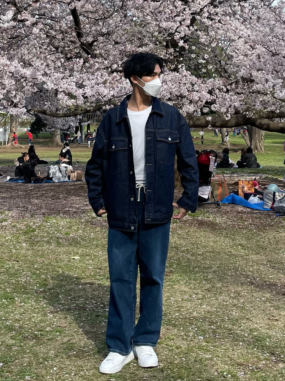 「デニムジャケット、大人カジュアル、お洒落さんとつながりたい、春夏コーデ、春服コーデ、大人コーデ、ジャケットコーデ、ZARA、ootd、いいね、save、フォローお願いします🤑、休日コーデ」｜「ZARAのアイテム（デニムパンツ、ブルー系）」を使った、KAMMAさん（メンズ・178cm）の春コーディネートの1枚目の写真