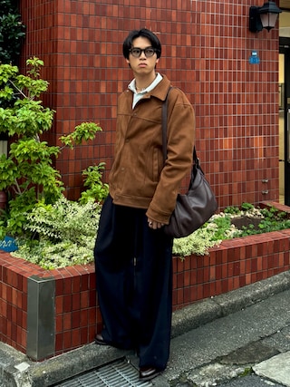 「Toironier(トワロニエ)のToironier/トワロニエ/STA-P 2Tuck Side Tuck Pants(その他パンツ)」を使った、KAMMAさん(メンズ・178cm)の秋コーディネート