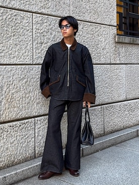 「アイテム（サングラス）」を使った、KAMMAさん（メンズ・178cm）の秋コーディネート