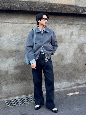 「アイテム（ブルゾン）」を使った、KAMMAさん（メンズ・178cm）の冬コーディネート