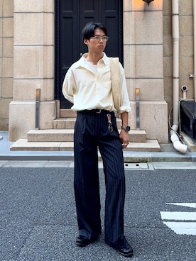 「アイテム（財布/小物）」を使った、KAMMAさん（メンズ・178cm）の秋コーディネート