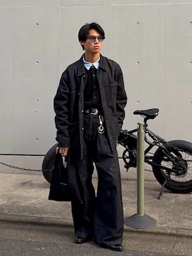 「アイテム（バッグ）」を使った、KAMMAさん（メンズ・178cm）の冬コーディネート