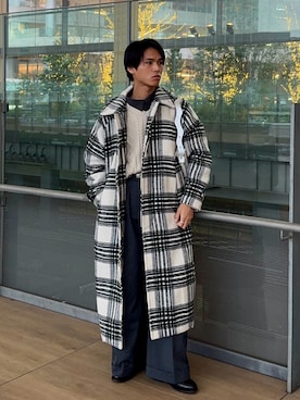 「アイテム（バッグ）」を使った、KAMMAさん（メンズ・178cm）の冬コーディネート