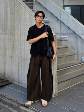 「Onitsuka Tiger（オニツカタイガー）のアイテム」を使った、KAMMAさん（メンズ・178cm）の夏コーディネート