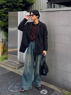 「LURAKU（ルラク）のアイテム」を使った、KAMMAさん（メンズ・178cm）の春コーディネート