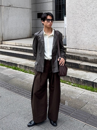 「Knuth Marf(クヌースマーフ)のvintage tailored jacket(テーラードジャケット)」を使った、KAMMAさん(メンズ・178cm)の春コーディネート