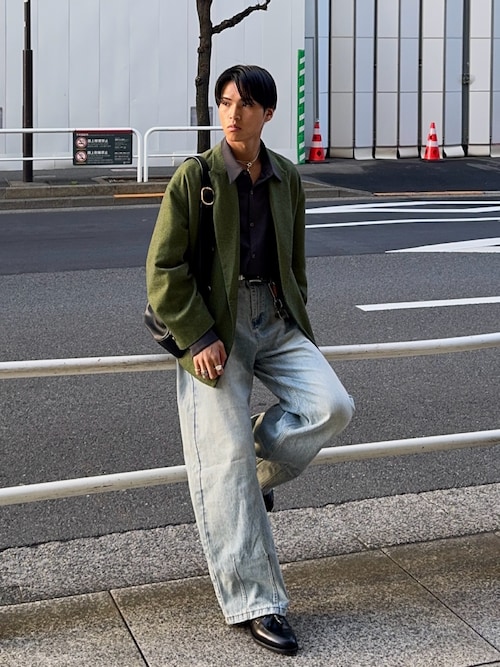 「soerte(ソエルテ)のOversize 6B assort blazer / オーバーサイズ6ボタンアソートブレザー(テーラードジャケット)」を使った、KAMMAさん(メンズ・178cm)の春コーディネート