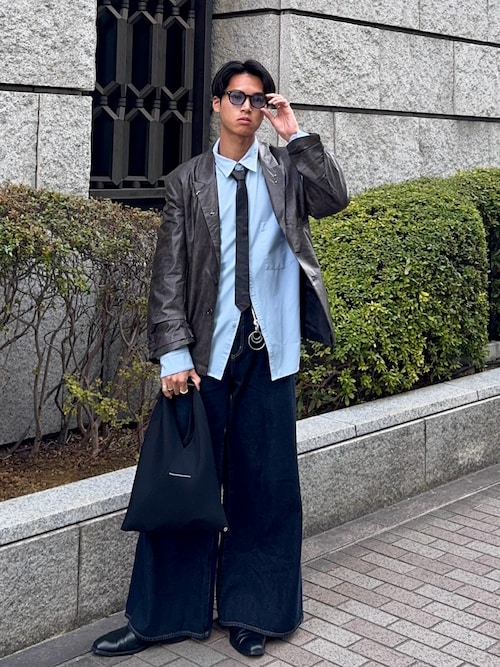 「Knuth Marf（クヌースマーフ）のvintage tailored jacket（テーラードジャケット）」を使った、KAMMAさん（メンズ・178cm）の春コーディネート