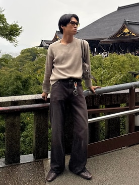 「Chikashitsu +（チカシツプラス）のアイテム」を使った、KAMMAさん（メンズ・178cm）の秋コーディネート