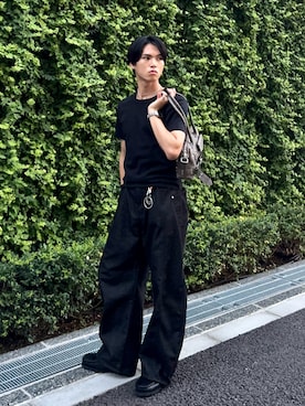 「Knuth Marf（クヌースマーフ）のアイテム」を使った、KAMMAさん（メンズ・178cm）の夏コーディネート
