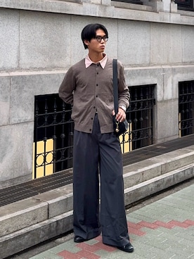 「アイテム（ハンドバッグ）」を使った、KAMMAさん（メンズ・178cm）の秋コーディネート