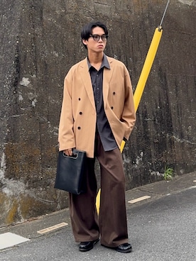 「アイテム（テーラードジャケット）」を使った、KAMMAさん（メンズ・178cm）の秋コーディネート