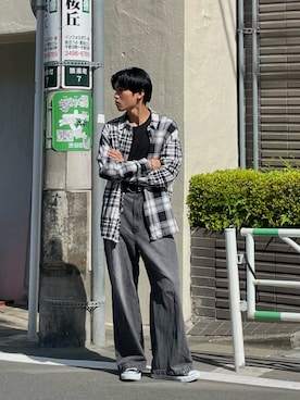 「Lui's（ルイス）のアイテム（パンツ）」を使った、KAMMAさん（メンズ・178cm）の春コーディネート