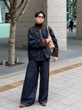 「STANDOIL（スタンドオイル）のアイテム」を使った、KAMMAさん（メンズ・178cm）の冬コーディネート