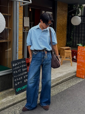 「UNIQLO（ユニクロ）のアイテム（サングラス）」を使った、KAMMAさん（メンズ・178cm）の秋コーディネート