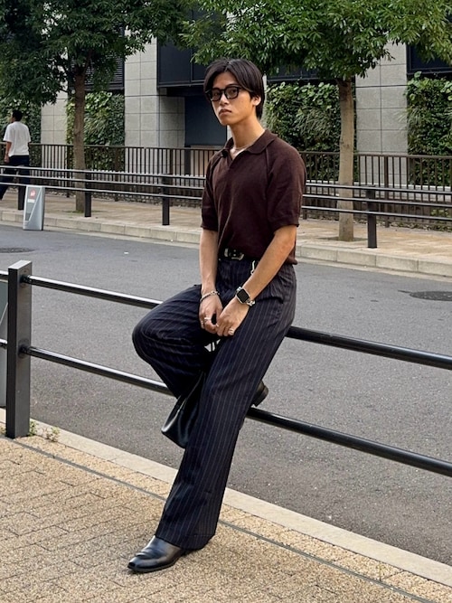 【LURAKU】dry touch knit polo shirt / ドライタッチニットポロシャツ
