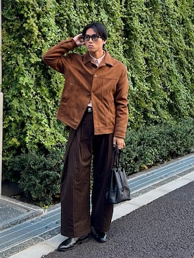 「アイテム（サングラス）」を使った、KAMMAさん（メンズ・178cm）の秋コーディネート