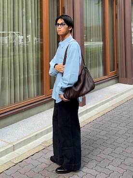 「アイテム（ドレスシューズ）」を使った、KAMMAさん（メンズ・178cm・20代）の夏コーディネート