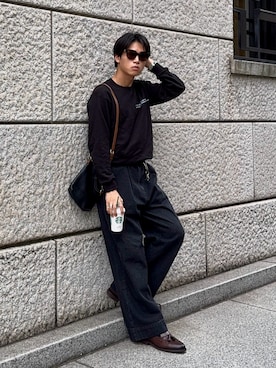 「ローファー」｜「アイテム（その他）」を使った、KAMMAさん（メンズ・178cm）の秋コーディネート