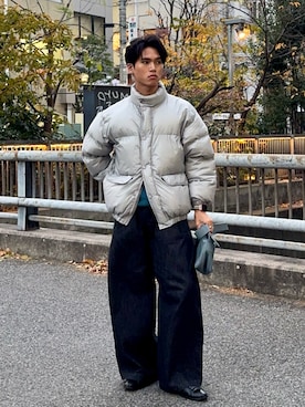 「アイテム（ダウンジャケット/コート）」を使った、KAMMAさん（メンズ・178cm・20代）の冬コーディネート